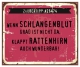 Schild Zaubertipp "Schlangenblut" 42x35cm