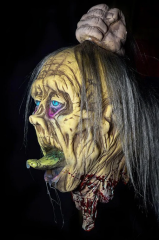 Handpuppe "Zombiekopf" mit beweglicher Zunge