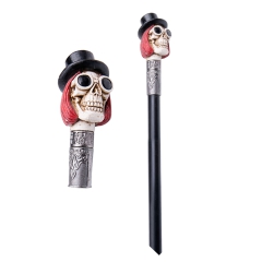 Spazierstock "Totenkopf" aus Metall [92cm]