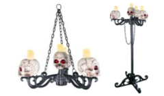 Kerzenständer (3in1) mit Totenkopf [155cm]