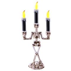 Kerzenleuchter mit Skelett [36cm]