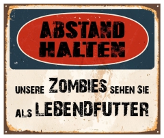 Schild "LEBENDFUTTER" 42x35cm