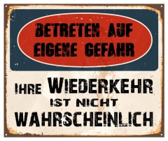 Schild "WIEDERKEHR" 42x35cm