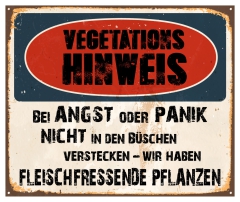 Schild "Vegetation" 42x35cm