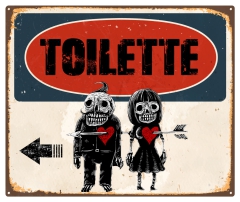Schild "Toilette links" 42x35cm