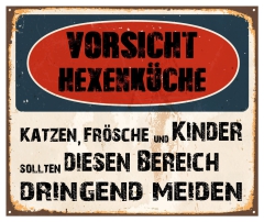 Schild "Vorschicht Hexenküche" 42x35cm