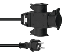 10m Verlängerung, 3-fach 3x1,5 mm²