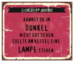 Schild Zaubertipp "LAMPE" 42x35cm