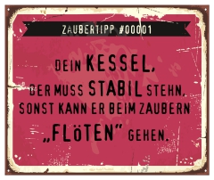 Schild Zaubertipp "KESSEL" 42x35cm