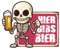 Schild "Hier gibs Bier" 56,5x46,5cm