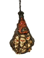 Totenköpfe im Netz mit Licht [55cm]