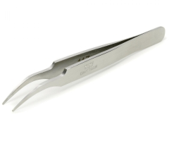 Pinzette abgewinkelt runde Spitze