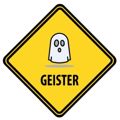 Schild "GEISTER" 440x440mm