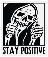 Schild "Stay Positiv" 35x42cm