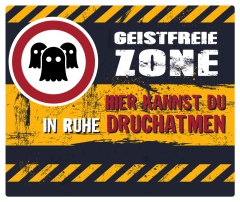 Schild "Geistfreie ZONE" 42x35cm