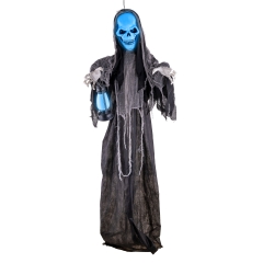 Hängefigur Geist &quote;Blue&quote; mit Laterne [180cm]